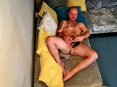 playing with hard cock