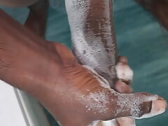 Cleaning my cock