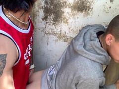 Amateur gay stepdad explores his desires with inexperienced twink