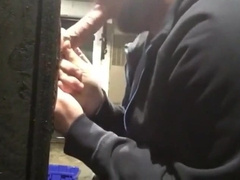 Amateur Gloryhole in My Private Garage