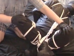 Ryo #2-3: intense ballkicking session with gay bondage slaves!