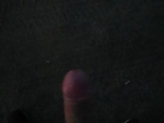 Public flash dick cum sperm