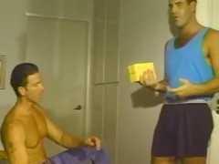 Muscular blond sailor bottoms for a huge dick on a sexy captain