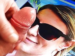 hot sexy facial cumshot on blonde