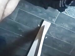 Tied cock and balls dirty talk cum