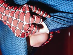 Archi Stewart became Spider-Man  Handjob games in the bathroom