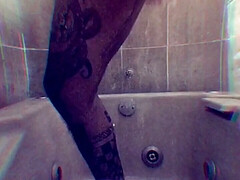 In the shower dildo