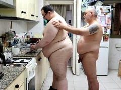 barebacking in the kitchen