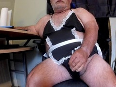 Gay dads, big dick cumming, lingerie