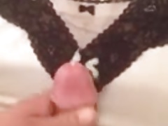 Guy I know cumming on his wife's panties