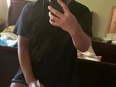 Stroking my dick and cumming a lot