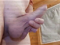 Masturbating My Tight Foreskin Cock, Trying Different Camera Angles (cum at the end)