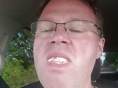 used pantie in slaves mouth while driving