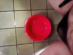 Stupid sissy dave pisses his panties