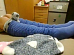 Gay sock bondage, gay sock gagged hogtied, hogtied bondage