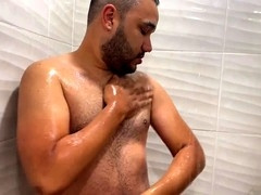 My close buddy watches me while I take care of business in the bathroom