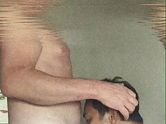 Sucking for cum with thick mate