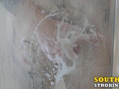 Assertive impeccable guy strokes big dick hard solo cumshot