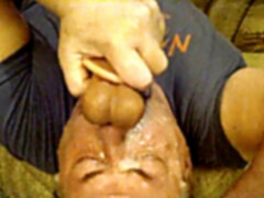 Hangin' Head fake penis Throatwork