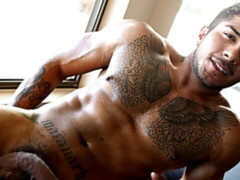 Hairy Carter Andrews jerking his brown boner on camera