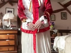 In vintage boniche outfit and put shackles for a day