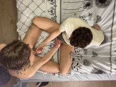 Cum in mouth, bareback, yung