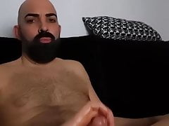 Fit bald guy cums a lot