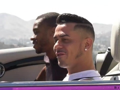 BIG BLACK COCK Spouse 1st Ambisexual Drill wt Latino Gym Brother & Steamy Wifey - Biphoria