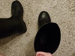Cum in my own rubberboots and slip into it!
