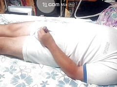 Fat Japanese college gym clothes wearing masturbation day
