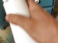 pierced cock cum in fleshlight