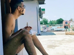 Stroking off meaty jizz flow ginormous man-meat