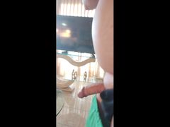 Gets horny and masturbates. Daddy is very hot