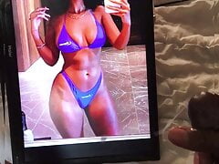 Maya Jama Cum Tribute Emergency ! Purple bikini cumshot uk