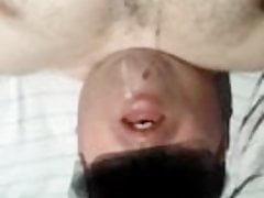 Self facial in the mouth!