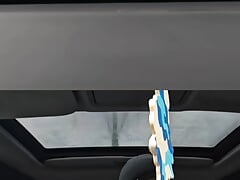 Arab flashing public parking