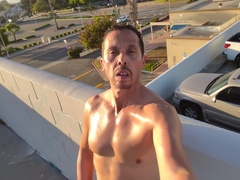 Horney After Workout, Jerk In Parking Lot Of Gym (rainbow In Background At 2:35)