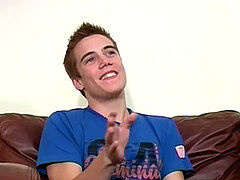 Adorable British skinny twink Leo M masturbates solo after interview