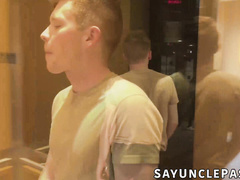 Damian Rose kneels down & worships Jax Thirio thick shaft