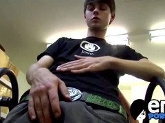 Goth youngster Dustin Beeber indulges in solo masturbation session