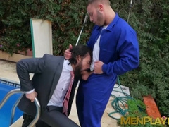 Wet businessman Miguel Angel fucked hard by hunk Diego Reyes