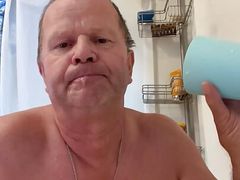 Sissy mixing piss and cum to drink