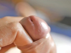 Flowing, trickling precum & jizz. Slipping, edging, self manage