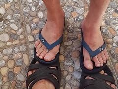 Feet and Dicks on the Balcony