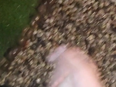 Urinating Have Fun with a Adorable Cum Shot