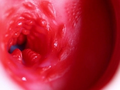 Cute meaty head glides inwards BFF's sweet glossy fuck-hole!