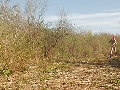Enjoying the spring weather with a naked run!