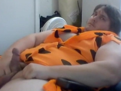 Bulky Chub Caveman Shows Off His Fat Cock