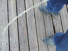 I pee on the railway tracks