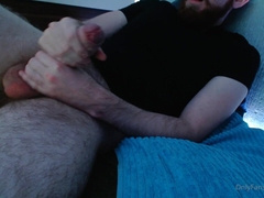 Chilling and Spunking on my Sofa